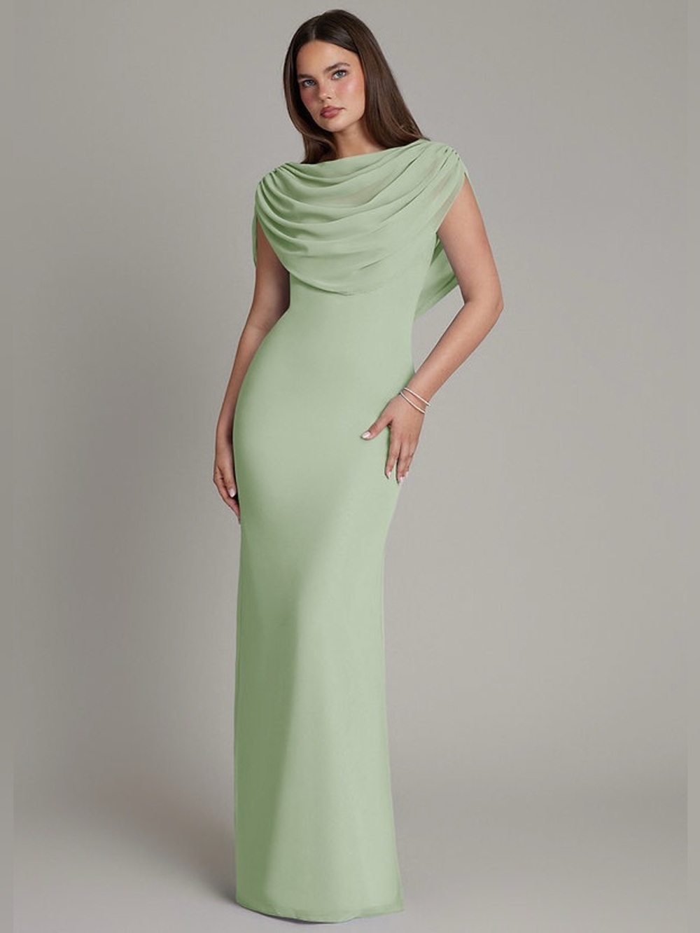 Azazie Hadley Sage Green Dress